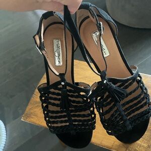 Halogen Black Braided Women's Sandals